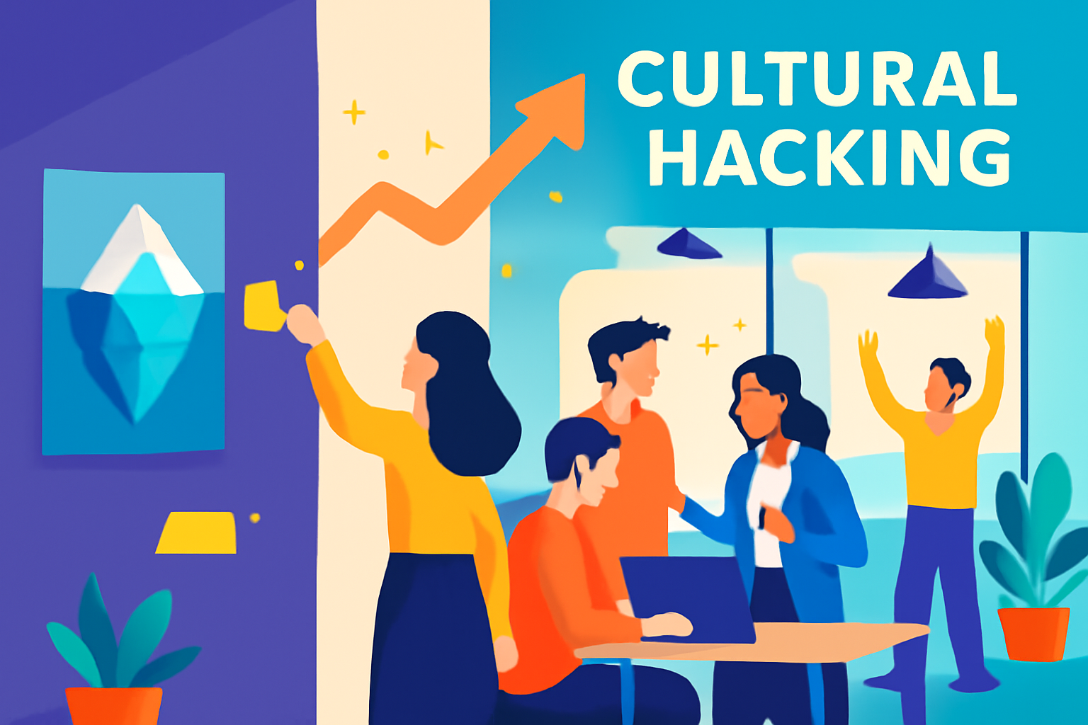 Cultural Hacking é uma abordagem que promove grandes mudanças organizacionais por meio de pequenas intervenções, aproveitando pontos estratégicos da cultura existente sem a necessidade de grandes recursos.
